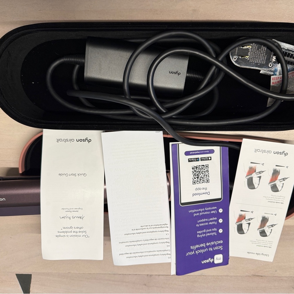 Dyson airstrait straightener in Jasper Plum color- like new with box - Picture 4 of 9
